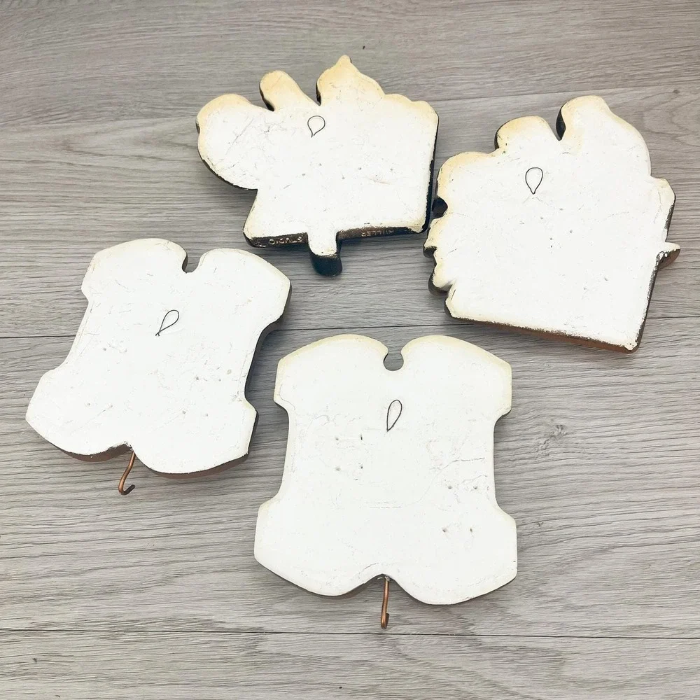Vintage Chalkware Kitchen Wall Plaques:‎ 3D Country Kitchen Decor